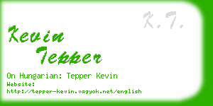 kevin tepper business card